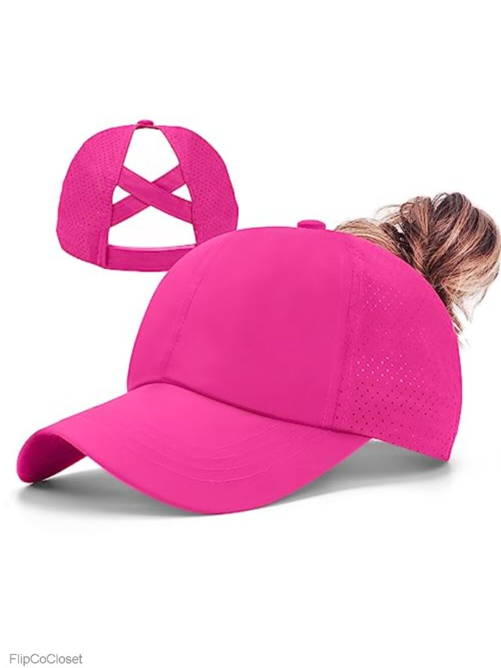 Women's Quick Dry Mesh Ponytail Baseball Cap, Lightweight Sports Hat, Adjustable